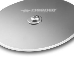 Zoom sur la lame de la roue à pizza de 10cm de diamètre de la marque Fischer