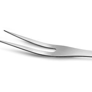 Zoom sur les pointes de la fourchette de cuisine courbe de 32cm de la marque Fischer